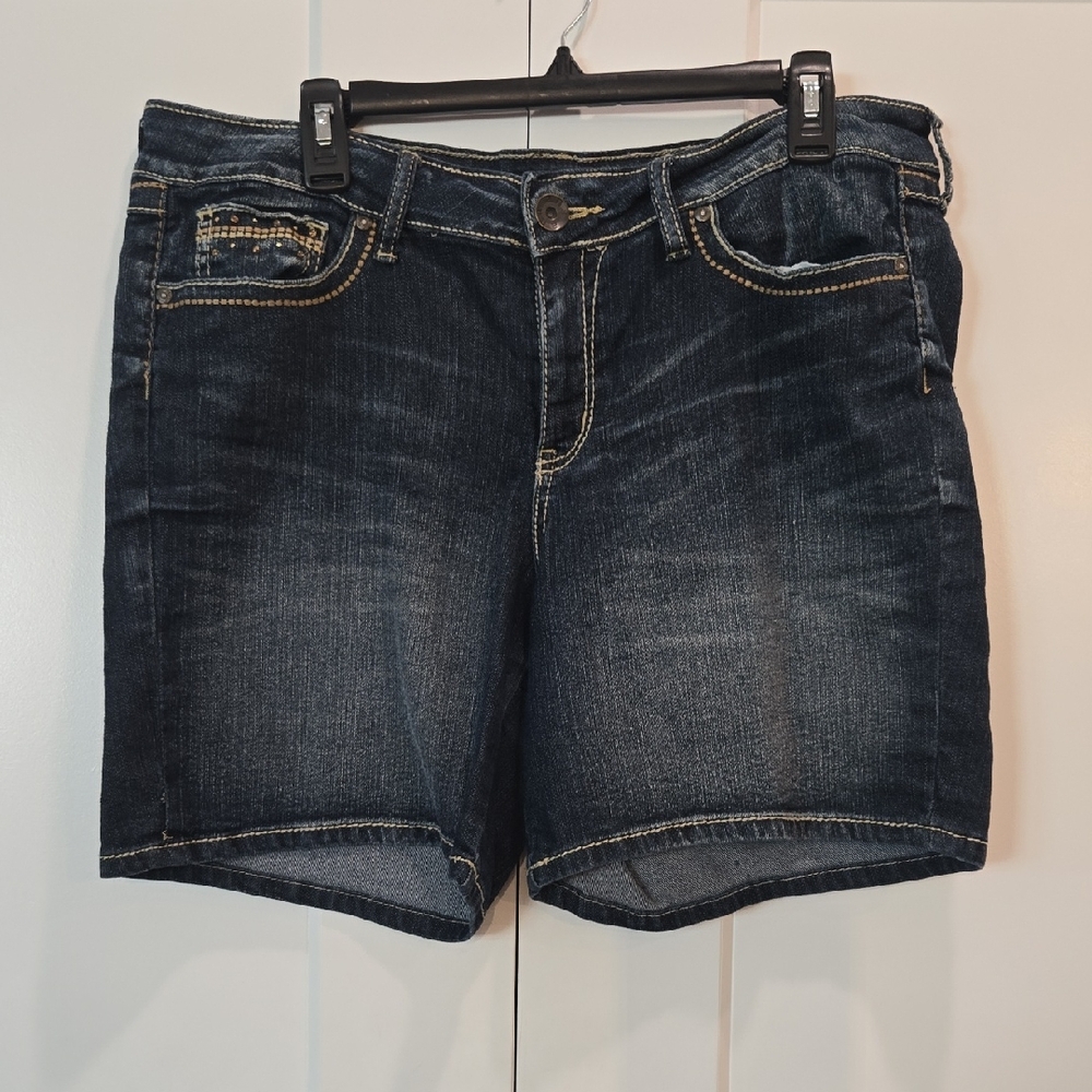a.n.a Dark Blue Denim Shorts
